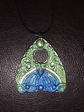 Oujia Board Planchette Pendant On 18" Cord Necklace
